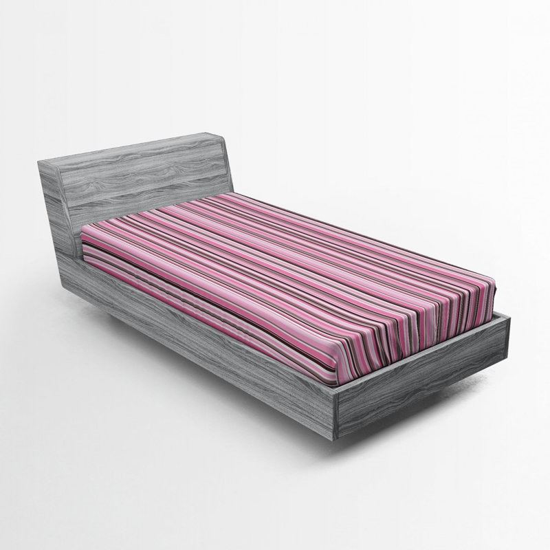 Microfiber Striped Fitted Sheet, Twin XL Fitted Sheet, Striped 4