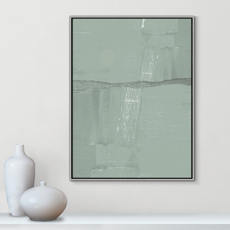 Attica - Toile à cadre flottant, H 41,5 po x l 31,5 po x P 2 po, Argent