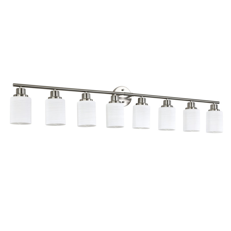8- Bathroom Wall Sconce, With Frosted Glass Shade, Modern Minimalist For Hallway & Bedroom, , Warm Glow, Easy Installation Steps ,