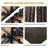 27Pcs Black Walnut Color Solid Pine Wood Interlocking Patio Deck Tiles