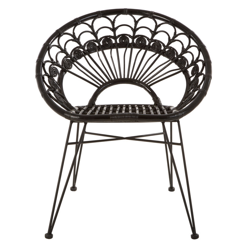 Massillon 43cm H Windsor Back Side Chair, Black