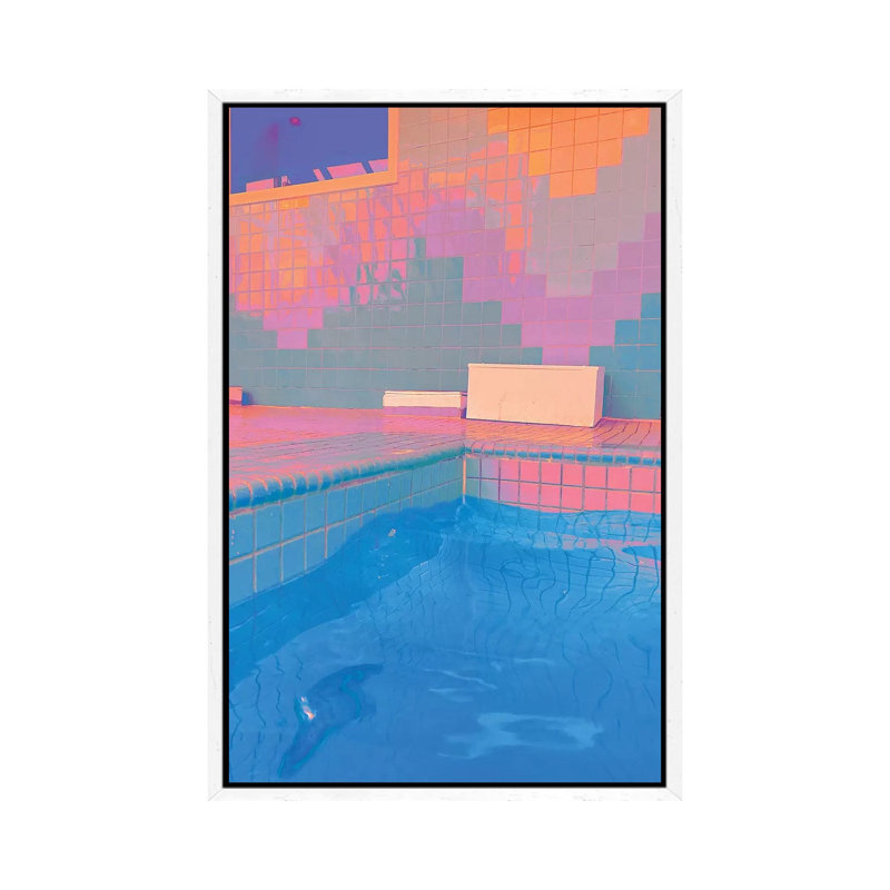 Melting Pastels by Nathan Head - Print on Canvas, 66.04cm H x 45.72cm W x 3.81cm D, White Framed