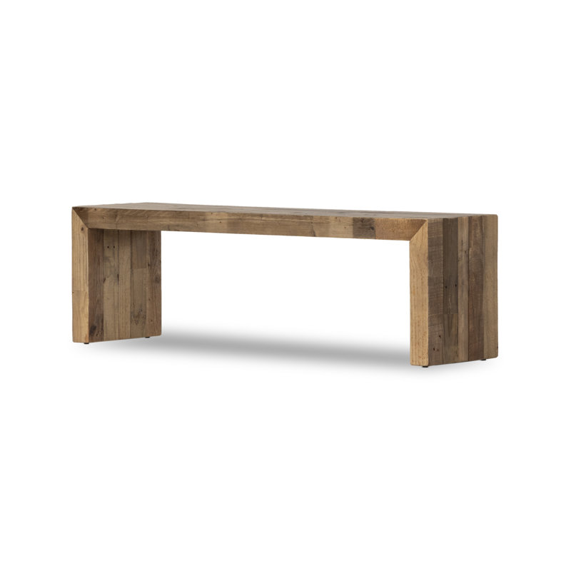 Ruskin Solid Wood Dining Bench, Brown, 18" H x 58" W x 15" D