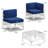 6 - Person Premium Patio Wicker Sectional Seating Group with Cushions-1461019994