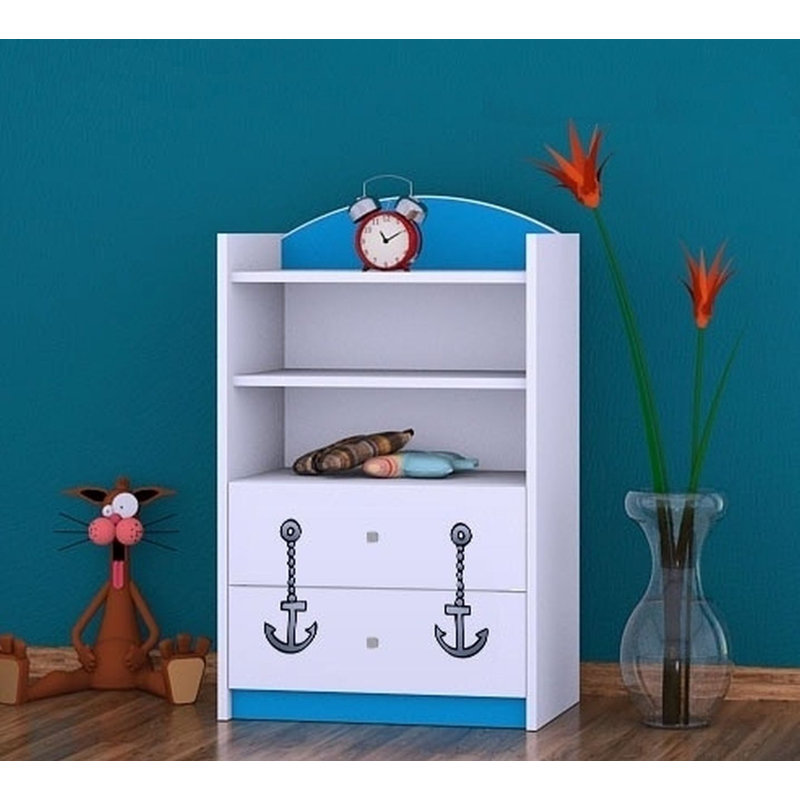 Keira 96cm H X 60cm W Kids Cube, Blue
