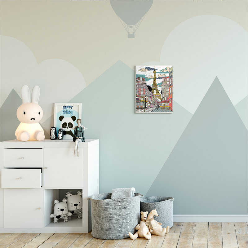 Christifère Christifer, patchwork de Paris, Bois, H 15 po x l 10 po x P 0,5 po
