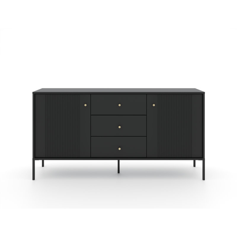 Tanari 154.5 cm W Sideboard, Black/Black