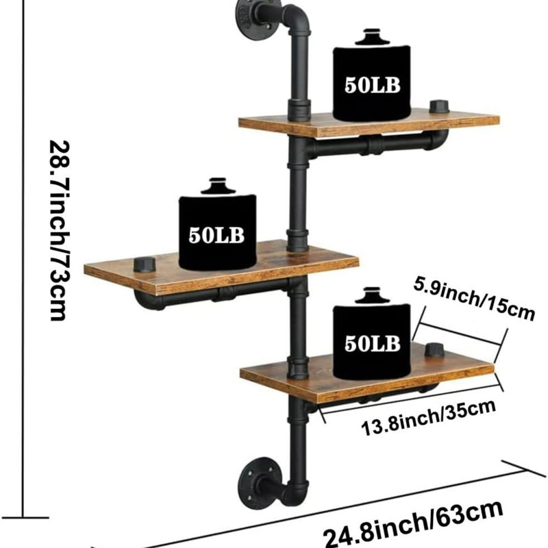 3 Piece Free Form Tiered Shelf