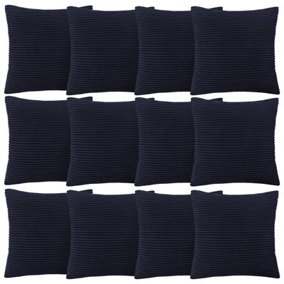Aspire Homeware Striped Square Velvet Cushion Cover