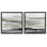«Abstract Watercolor Wave Interpetation», ensemble de 2 toiles flottantes encadrées par Carol Robinson