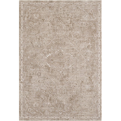 Tapis performance tissé à la machine Portia Winslow - taupe - 7 pi 10 po x 10 pi 10 po