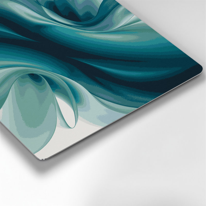 Gradient Abstract 43 Blue Metal Wall Art, 16" H x 16" W