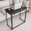 Table pliante compacte 31,5 ", table portative sans assemblage avec structure en acier robuste pour les petits espaces