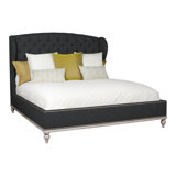 Emma King Tufted Upholstered Low Profile Panel Bed