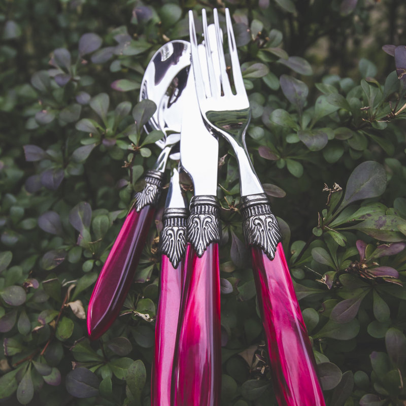 Laura Flatware Set, Bordeaux
