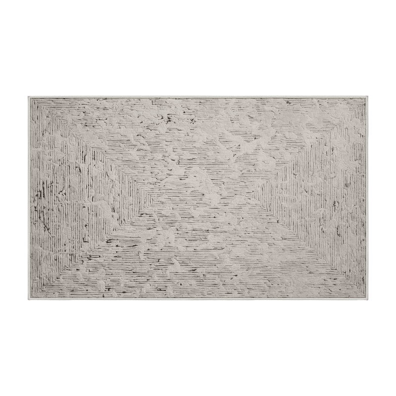 Machine Washable Beige Area Rug, Rectangle 8' x 10'