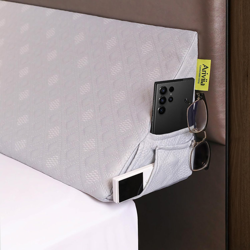 Bed Wedge Pillow for Headboard Gap Support, Full