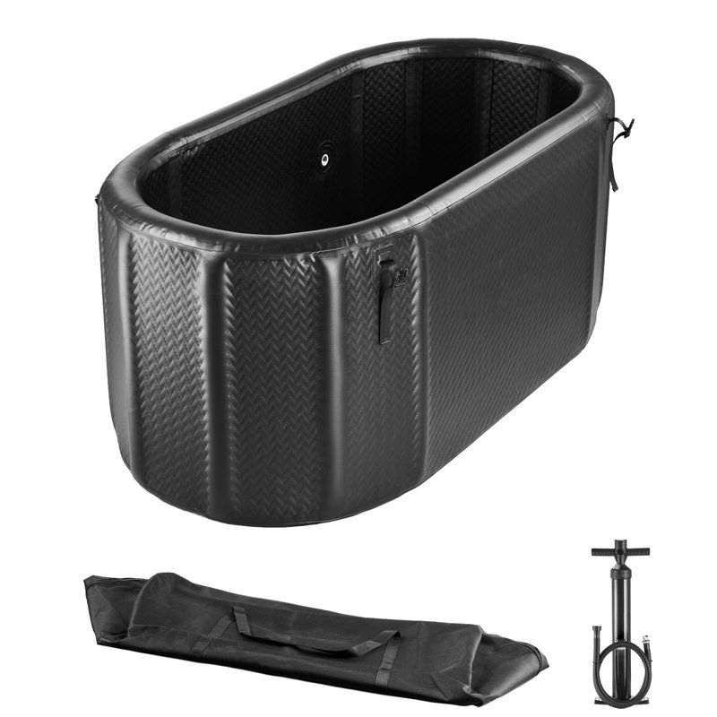 Cold Plunge Tub, 216 Gallon, 59.1" x 31.5" x 29.9" (No Chiller), Inflatable Ice Bath Tub Compatible with Water Chillers, Portable Cold Water Bathtub with Insulated Lid, Designed for Athletes Recovery