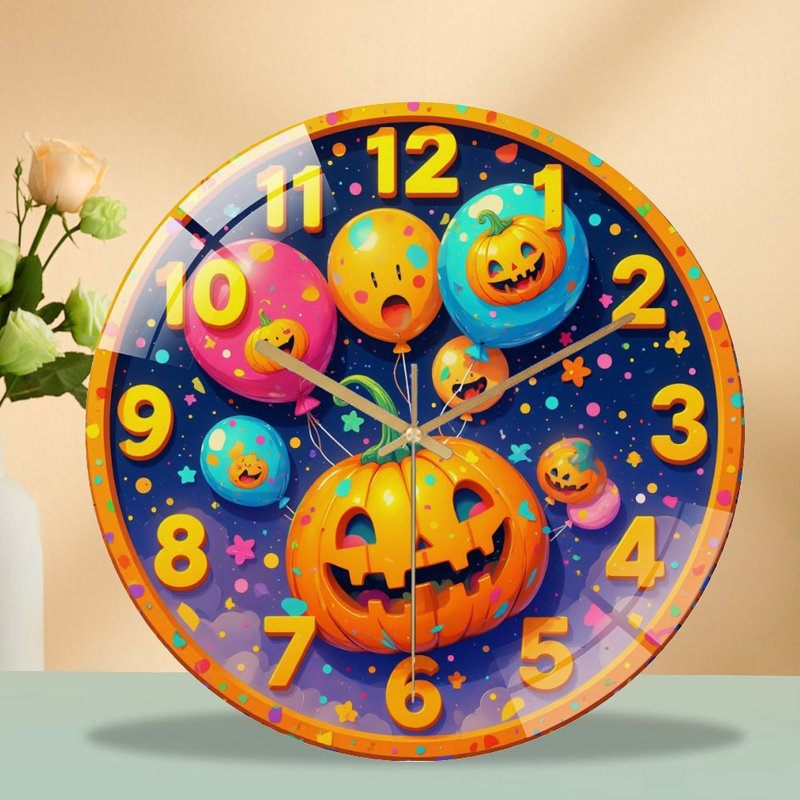 Horloge murale d'Halloween citrouille d'Halloween - ballons 12 po