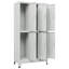 Elihu Locker Cabinet with 6 Compartments Steel 90x45x180 cm Grey