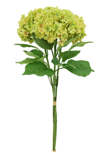 35" Light Green Artificial Hydrangea Stems, Light Green