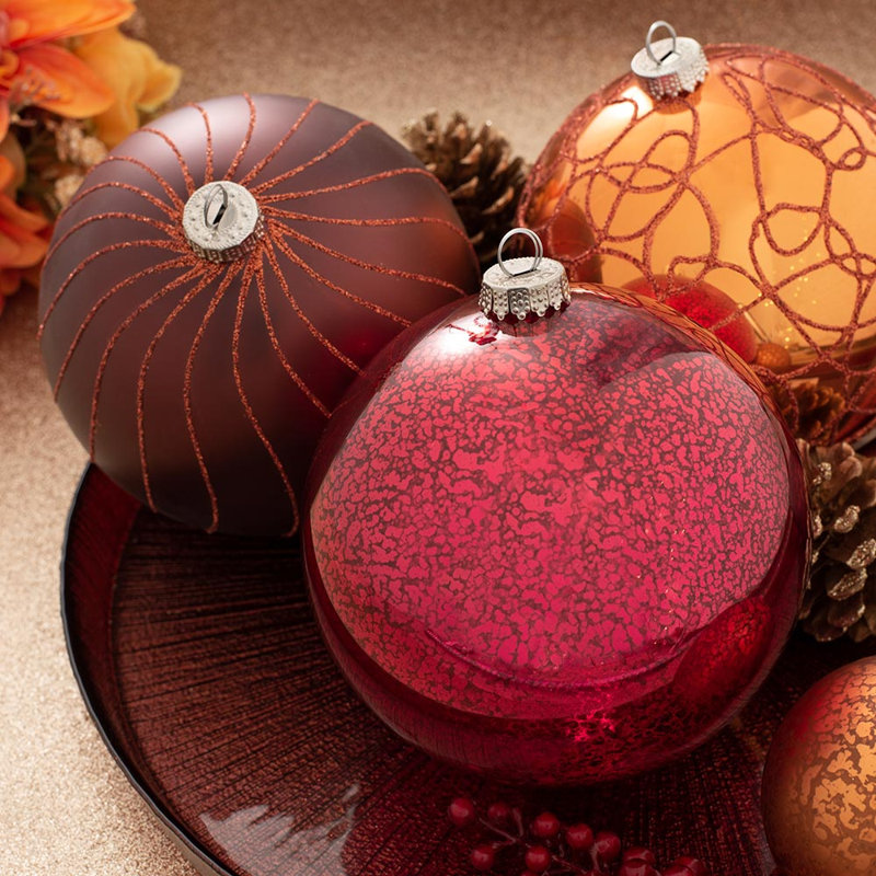 44.1cm Glass Ball Ornament, Copper