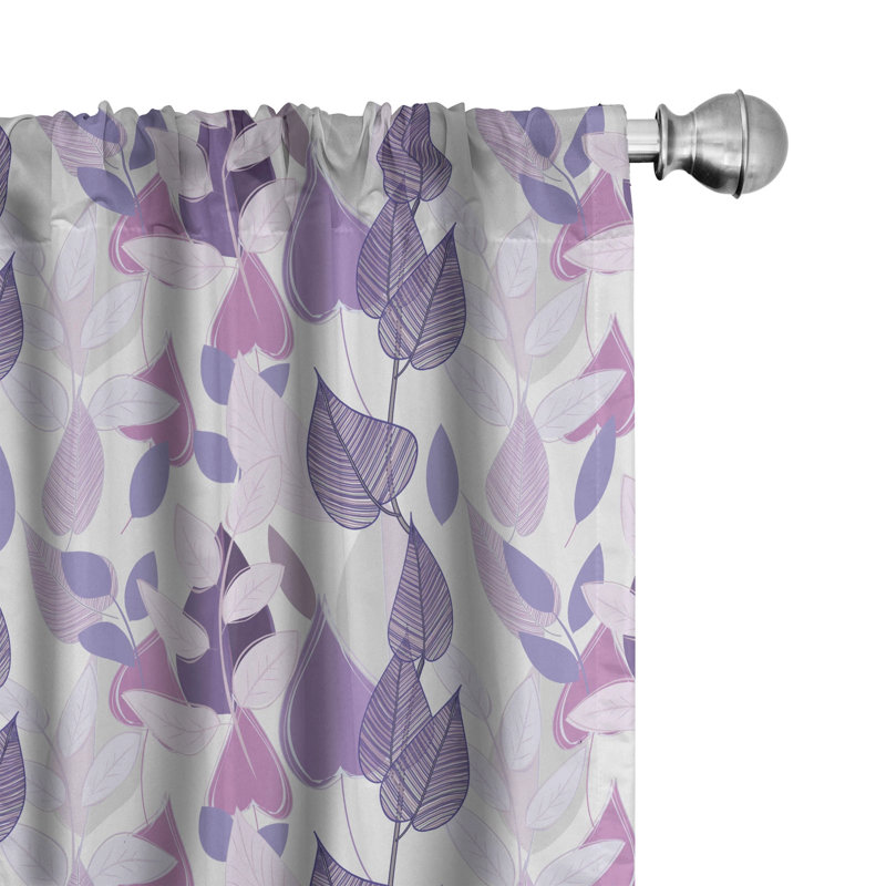 Paire de rideaux semi-transparents avec passe-tringle, 28 po x 84 po