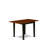 3 Piece Dining Table Set for Small Spaces Contains a Rectangle Dining Room Table with Dropleaf and 2 Wood Seat Chairs, Black & Cherry-121015830-132626102-121015828