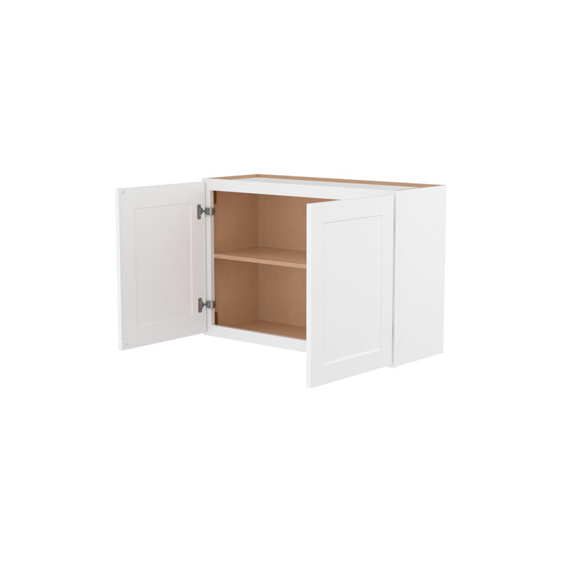 Meuble de cuisine mural à 2 portes, à monter soi-même, 30,5 cm (P) x 76,2 cm (L) x 61 cm (H), blanc, 12" D x 30" W x 24" H