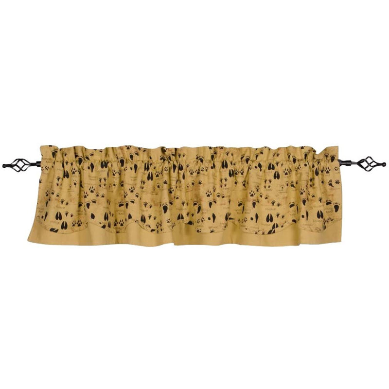 Jupe de fenêtre 72" à imprimé de pattes sur toile fairfield