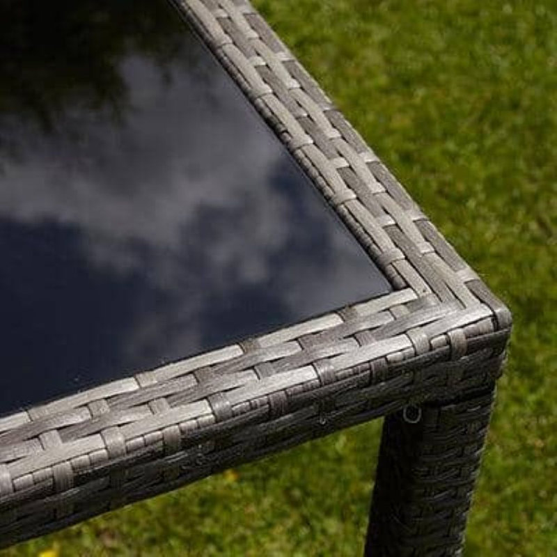 Ahmid Rectangular 6 - Piece 4 - Person 150Cm L Outdoor Table Set & Parasol, Grey