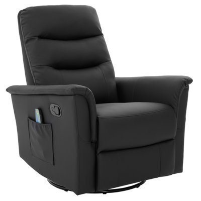 Manual Recliner Chair Rocking And Swivel Recliner Nursery Rocking Recliner Massage Recliner With 8-Point Massage Function And Adjustable Backrest For Living Room, Bedroom And Nursery