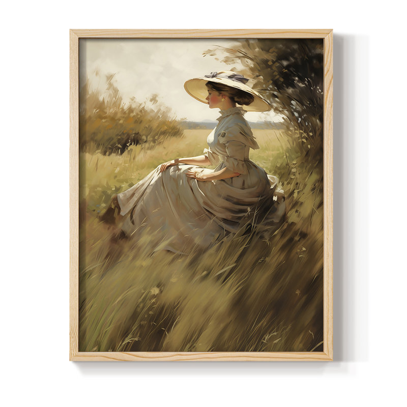 Reproduction encadrée «WOMEN Series Dccxxxvii» - bois massif, Naturel, H 21 po x l 17 po