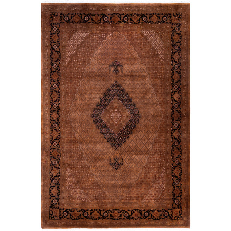 Overdyed Hand-Knotted Wool Modern-Contemporary Brown Area Rug 6' 7" x 9' 10"
