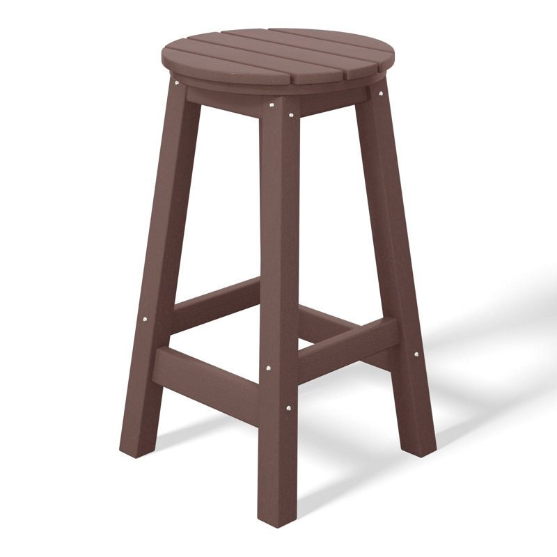 Tabouret de comptoir rond 24 po Laguna, Brun foncé