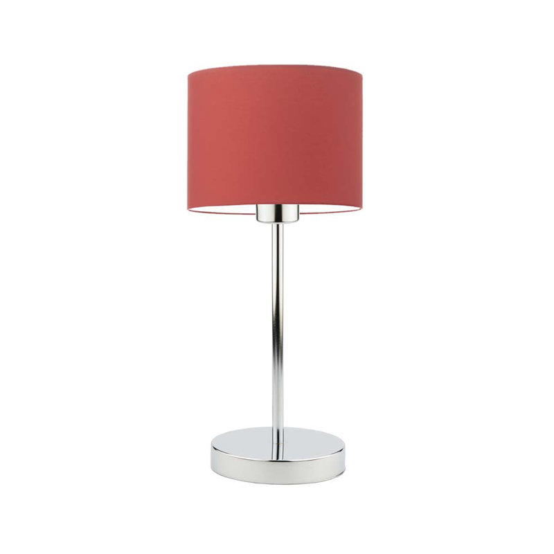 Arseny Metal Table Lamp, Chrome, Red