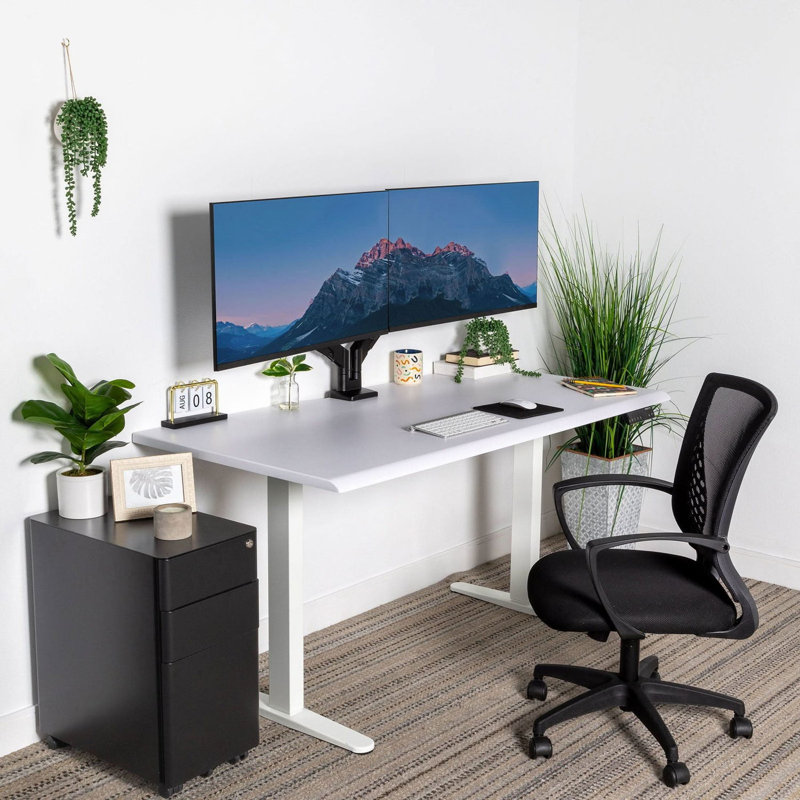 Tabletop For Sit-Stand Desk, White, 1" H x 60" W x 29.50" D