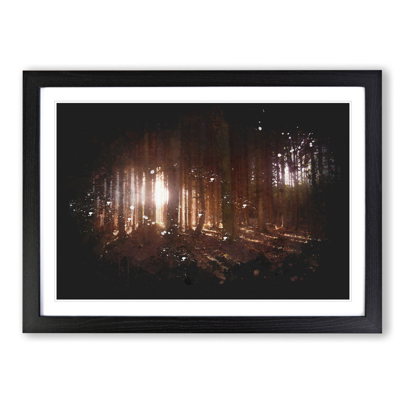 Forest View Vol.2 - Picture Frame Graphic Art, 36cm H x 48cm W x 2cm D, Black