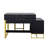 Black Dresser Table Desk with Mirror Makeup Vanities with 4 Drawers 29.53"H x 17.72"D x 39.37"W-917577099