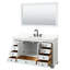 Ensemble de meuble-lavabo autoportant simple Deborah avec plateau en quartz et miroir-98112337-98168038-98168040