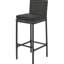 Mobilier de bar Go 5 - table en bois, chaises grises avec pieds antidérapants et coussins amovibles pour une construction extérieure élégante