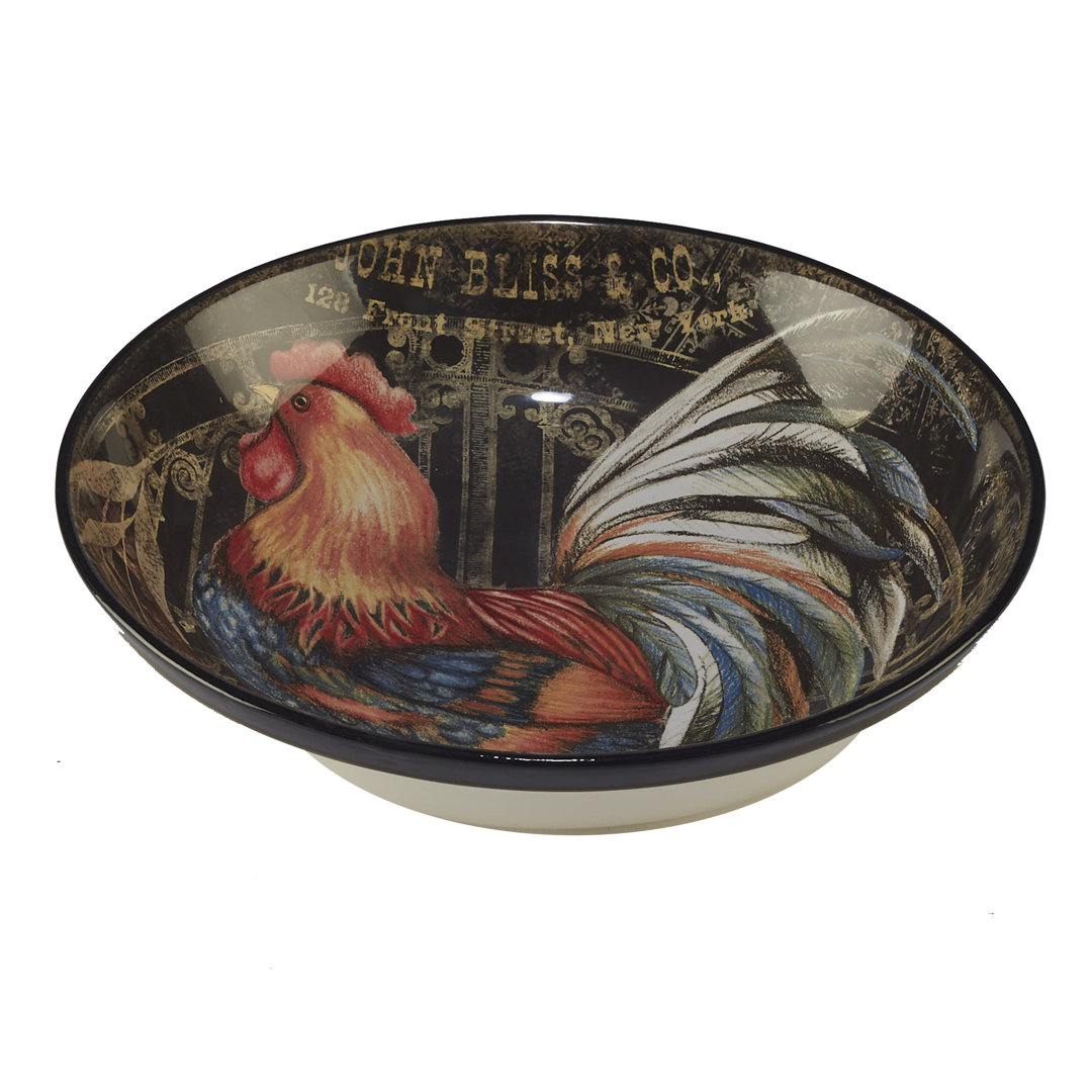 Certified International Gilded Rooster Serving Bowl Certified International