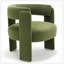 Chaise d'appoint Mid-Century moderne en velours avec pieds en bois pour une assise confortable dans le salon, la chambre à coucher ou le bureau-130791109
