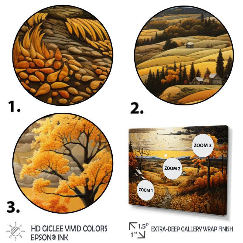 Farm Golden Harvest Pastoral III, Cadre simple argenté, H 12 po x l 20 po x P 1 po