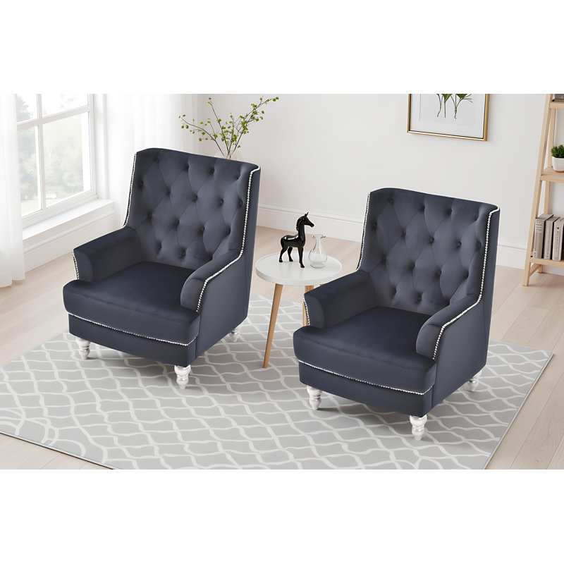 Pamplona Chair Set of 2, Black