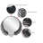 Grecian Round Iron Wall Mirror 22 Inches - Black