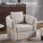 Chenille Swivel Accent Chair with Ottoman-1778469398