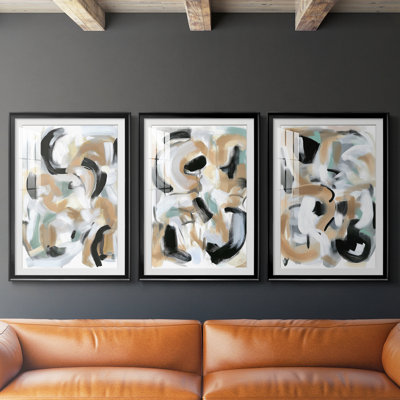ABSTRACT Series DCCXCII - Impression personnalisée de qualité supérieure avec passe-partout - 3 pièces