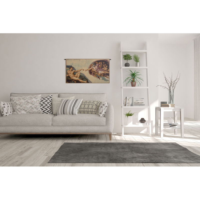 Italian Loom Woven Cotton Blend Wall Hanging, 26" H x 45" W