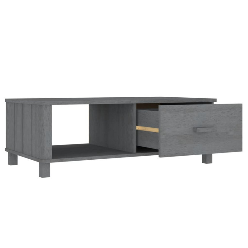Table basse simple avec rangement Hamar, Gris foncé